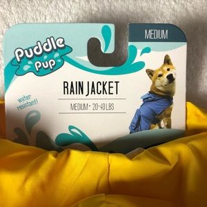 🐶 NWT - Puddle Pup Yellow Rain Jacket Sz M